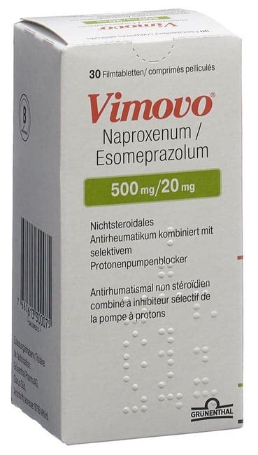 VIMOVO cpr pell 500mg/20mg